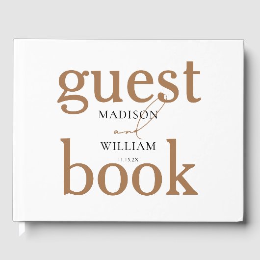 Elegant Wedding Black design met Glitter Modern Gastenboek (Voorkant)