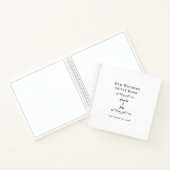 Elegant Wedding Black & White Budget Guest Book Notitieboek (Binnen)