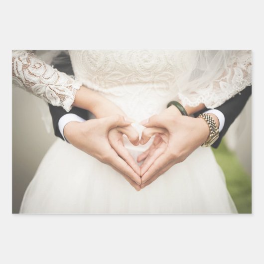 Elegant Wedding Bridal-pakbladen Inpakpapier Vel (Voorkant)