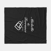 Elegant Wedding Bride Groom Black White Passen get Fleece Deken (Voorkant (Horizontaal))