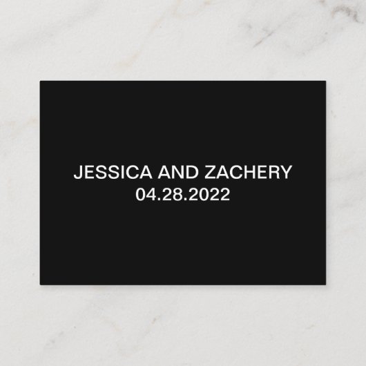 Elegant Wedding Bucket List Advice Kaarten (Achterkant)