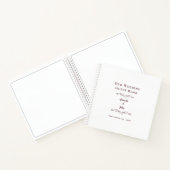 Elegant Wedding Burgundy Chic Budget Guest Book Notitieboek (Binnen)