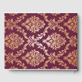 Elegant Wedding Burgundy Floral Guest Book Gastenboek (Achterkant)