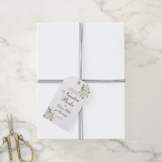 Elegant Wedding Cadeaulabel (Met Touw)
