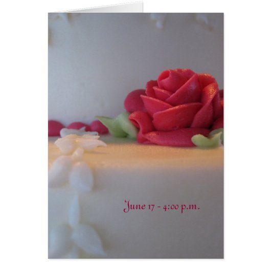Elegant Wedding Cake met roze rozen (Voorkant)
