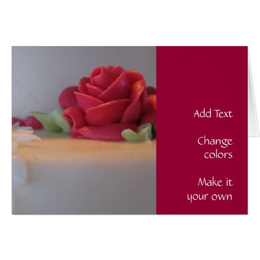 Elegant Wedding Cake met roze rozen (Voorkant Horizontaal)
