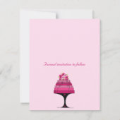 Elegant Wedding Cake Save the Date (Achterkant)