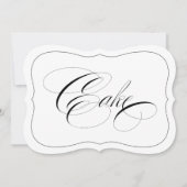 Elegant Wedding Cake Sign. Over Zwarte Grens Kaart (Voorkant)