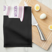 Elegant Wedding Cake Theedoek (Quarter Fold)