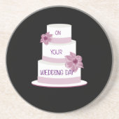 Elegant Wedding Cake Zandsteen Onderzetter (Voorkant)