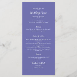 Elegant Wedding Calligraphy Chic Periwinkle Blue Menu