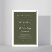 Elegant Wedding Calligraphy Green Script Kaart