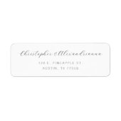 Elegant Wedding Calligraphy Modern Couple Name Etiket (Voorkant)