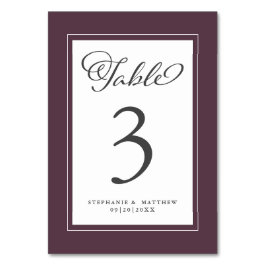 Elegant Wedding Calligraphy Paarse Chic Reception Kaart