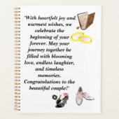 Elegant Wedding Card – Chic Black Heels with Pink Planner (Voorkant)