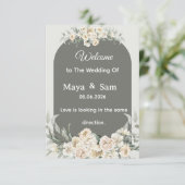 Elegant Wedding Card Kaart (Staand voorkant)