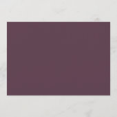 Elegant Wedding Cassis Paarse Pas getrouwd wenst a Advieskaart (Achterkant)