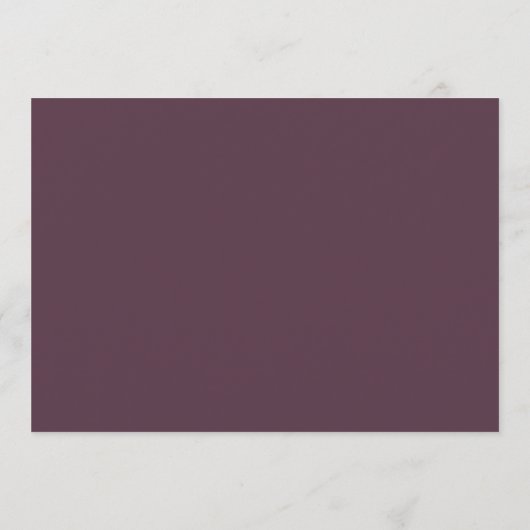 Elegant Wedding Cassis Paarse Pas getrouwd wenst a Advieskaart (Achterkant)