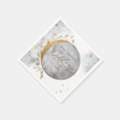 Elegant Wedding Celestial Moon en Stars Napkins Servet (Hoek)