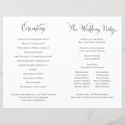 Elegant Wedding Ceremony Foliage Sage Greenery (Achterkant)