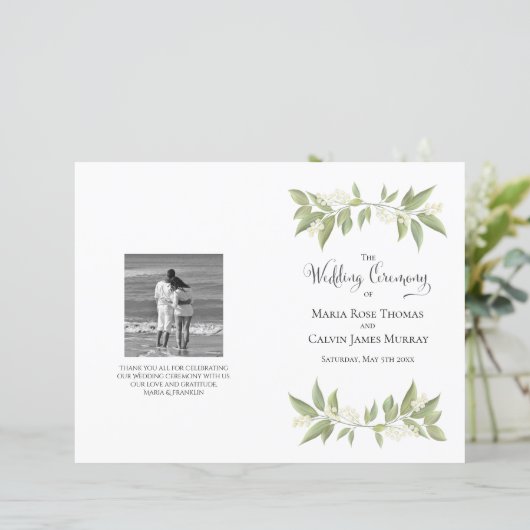 Elegant Wedding Ceremony Foliage Sage Greenery (Staand voorkant)