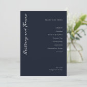 Elegant Wedding Ceremony Program Programmakaart (Staand voorkant)