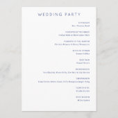 Elegant Wedding Ceremony Program Programmakaart (Achterkant)