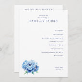 Elegant Wedding Ceremony Program Programmakaart (Voorkant / Achterkant)