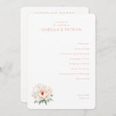 Elegant Wedding Ceremony Program Programmakaart (Voorkant / Achterkant)