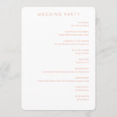 Elegant Wedding Ceremony Program Programmakaart (Achterkant)