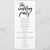 Elegant Wedding Ceremony Program Programmakaart (Achterkant)