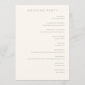 Elegant Wedding Ceremony Program Programmakaart (Achterkant)