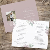 Elegant Wedding Ceremony Programme Dusty Roos Flor