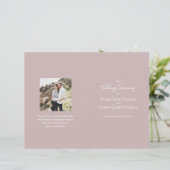 Elegant Wedding Ceremony Programme Dusty Roos Flor (Staand voorkant)
