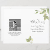 Elegant Wedding Ceremony Sage Greenery Foliage (Voorkant / Achterkant)