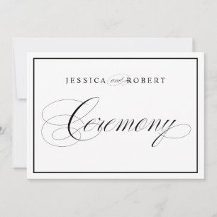 Elegant Wedding Ceremony Sign Black Border