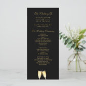Elegant Wedding Champagne Programma (Staand voorkant)