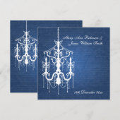 Elegant Wedding Chandelier Blue Kaart (Voorkant / Achterkant)
