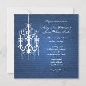 Elegant Wedding Chandelier Blue Kaart (Achterkant)