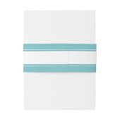 Elegant Wedding Chic Aqua Blue Green Border Uitnodigingen Wikkel (Achterkant Voorbeeld)
