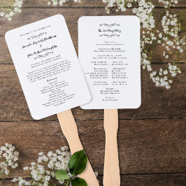 Elegant Wedding Chic Ceremony Program Black White Handwaaier