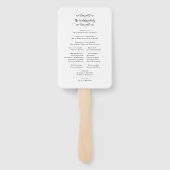 Elegant Wedding Chic Ceremony Program Black White Handwaaier (Achterkant)