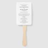 Elegant Wedding Chic Ceremony Program Black White Handwaaier (Voorkant)