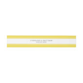 Elegant Wedding Chic Trendy Yellow Border Uitnodigingen Wikkel (Vlak)