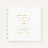 Elegant Wedding Classic Gold Budget Guest Book Notitieboek (Voorkant)