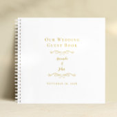 Elegant Wedding Classic Gold Budget Guest Book Notitieboek