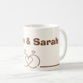 Elegant Wedding Coffee Mug – Unique Design Koffiemok (Voorkant rechts)