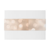 Elegant Wedding Copper Glitter Lights Uitnodigingen Wikkel (Achterkant Voorbeeld)