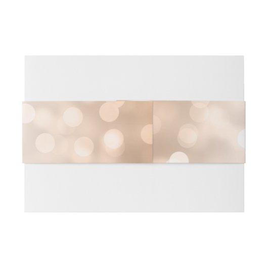 Elegant Wedding Copper Glitter Lights Uitnodigingen Wikkel (Achterkant Voorbeeld)