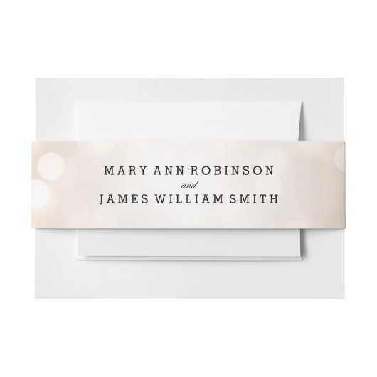 Elegant Wedding Copper Glitter Lights Uitnodigingen Wikkel (Voorkant Voorbeeld)